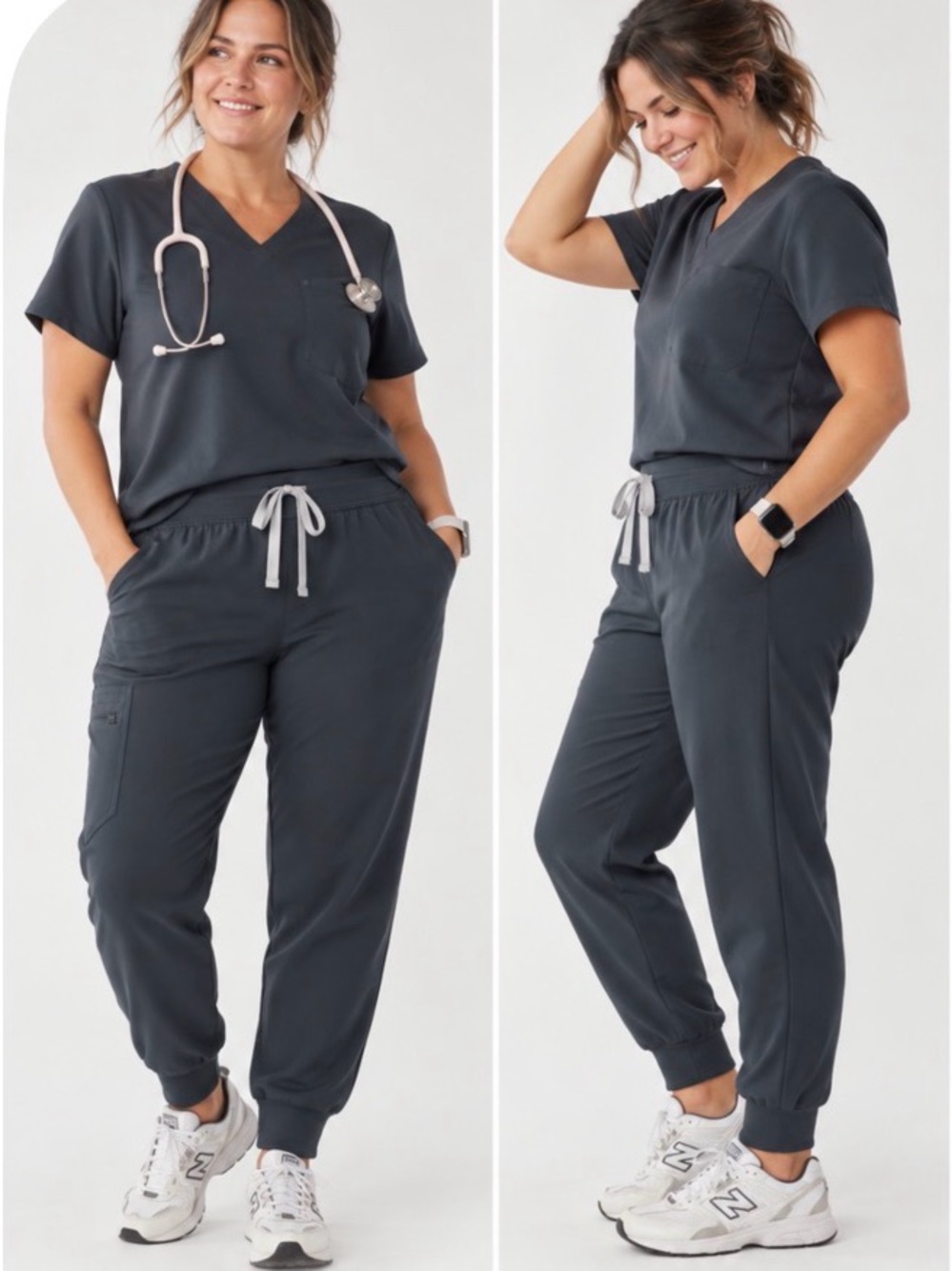 Figs Women’s Jogger Scrub Pants dark harbor blue gray xxl